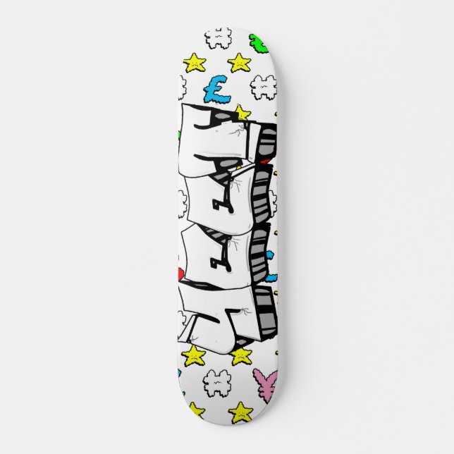 Yeet Graffiti Custom Skateboard (Devant)