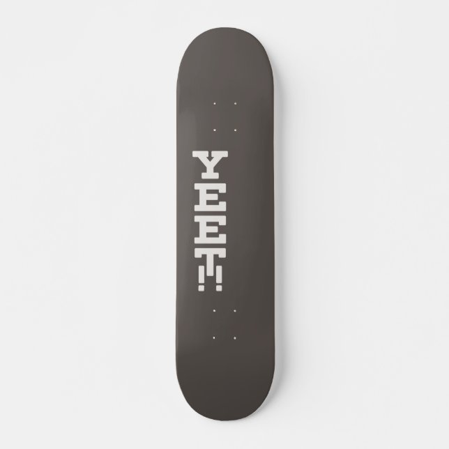 Yeet Logo Minimalist Dark Skateboard (Devant)