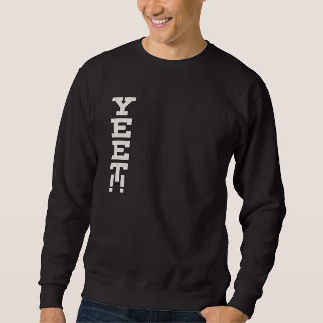 Yeet Logo Minimalistisch Dark Sweatshirt (Vorderseite)
