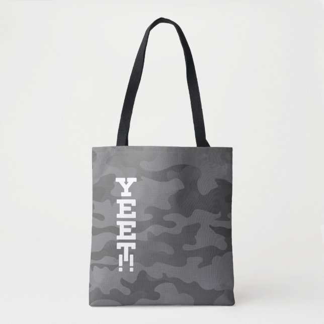 Yeet Slate Gray Stealth Camouflage Tote Bag Tasche (Vorderseite)