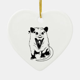 Yelling Possum Keramik Ornament