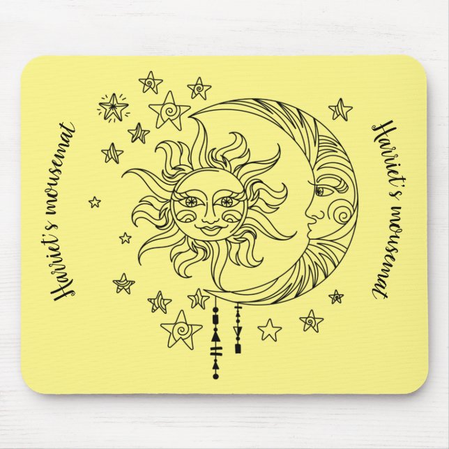 YelloMoon et Stars tapis de souris - peut être per (Devant)