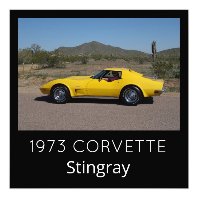 Yellow 1973 Corvette Stingray Fotodruck (Vorne)