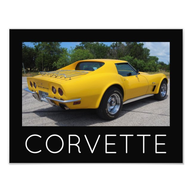 Yellow 1973 Corvette Stingray Fotodruck (Vorne)