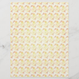 Yellow Abstract Roses Bulk Scrapbook Paper Pages Flyer