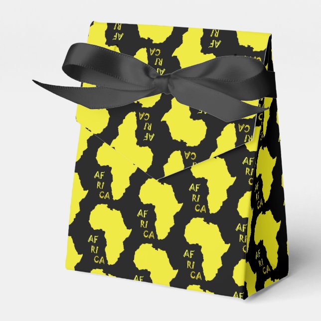 Yellow Africa Map Musterpapier Gefallen Geschenkbo Geschenkschachtel (Vorderseite)