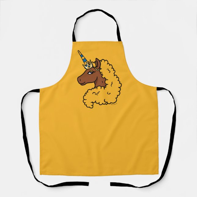 Yellow Afro Unicorn Schürze (Vorderseite)