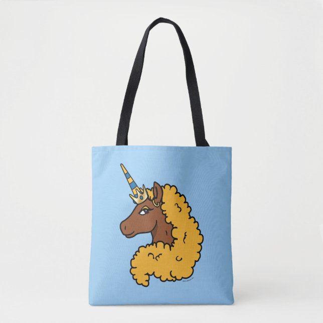Yellow Afro Unicorn Tasche (Vorderseite)
