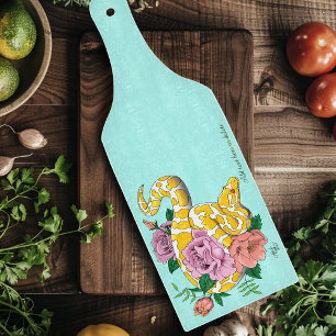 Yellow Albino Ball Python Schneidebrett