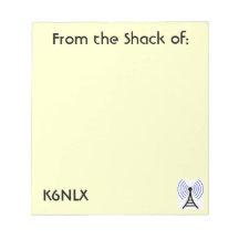 Yellow Amateur Radio Call Sign Notepad