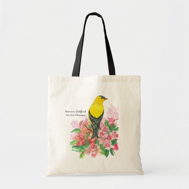 Yellow American Goldfinch Washington Staat Bird Tragetasche (Vorne)