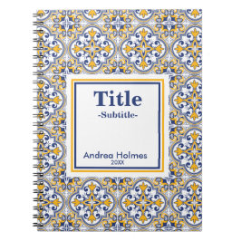 💙 💛 Yellow and blue Azulejos Notebook Notizblock