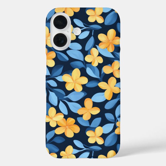 Yellow and Blue Bllower Phone Case (Rückseite)