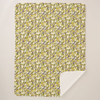 Yellow and Gold Maple Tree Sherpa Blanket Sherpadecke
