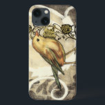 Yellow and Green Bird on Vintage Background title_seo2<br><div class="desc">This mix of painting and sketching portrays a close-up of a yellow and green bird on a simple black and beige background. The white lines in the background add a vintage tone. This image would fit perfect on any customizable Zazzle product.</div>