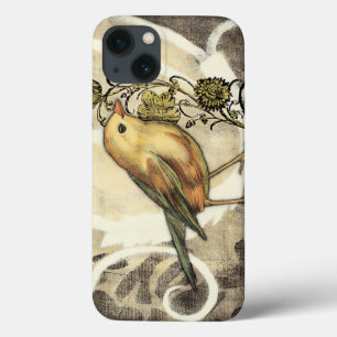 Yellow and Green Bird on Vintage Background title_seo2
