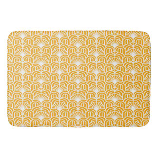 Yellow and White Art Deco Design Badematte