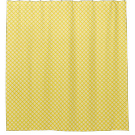 Yellow and white geometric-patterned shower  duschvorhang