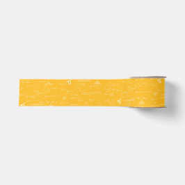 Yellow and white math formulas and equations craft ripsband