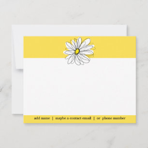 Yellow and White Whimsical Daisy Social Danke