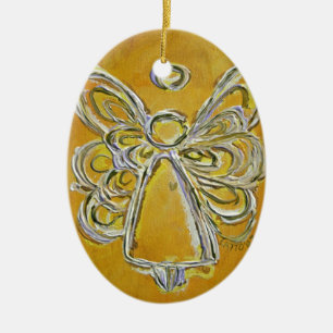 Yellow Angel Art Malerei Keramikornament