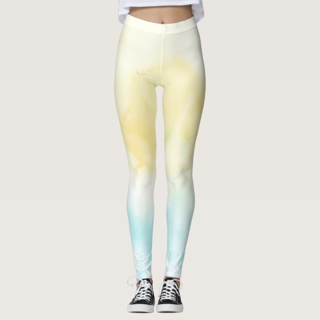 Yellow Aqua Leggings (Vorderseite)