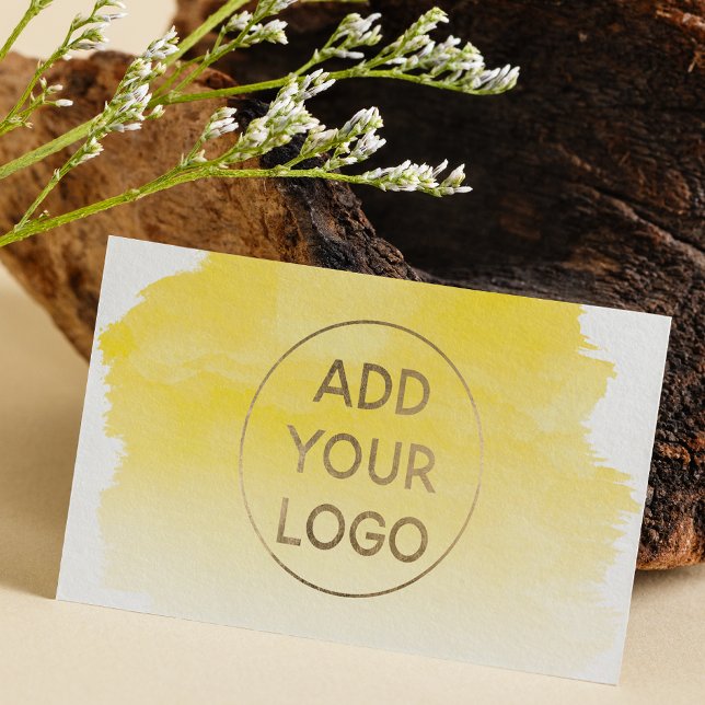 Yellow Aquarellpinsel - Logo hochladen Visitenkarte (Von Creator hochgeladen)