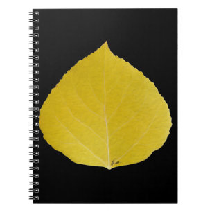 Yellow Aspen Leaf #5 Notizblock