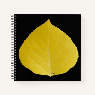Yellow Aspen Leaf #5 Notizbuch