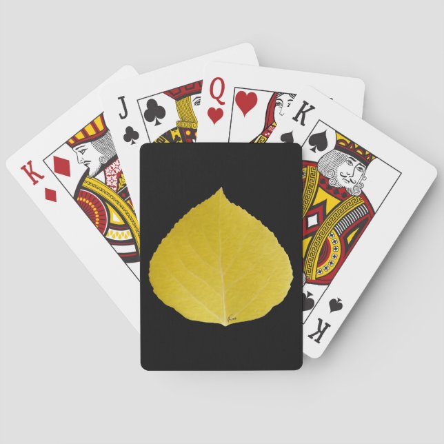 Yellow Aspen Leaf #5 Spielkarten (Rückseite)