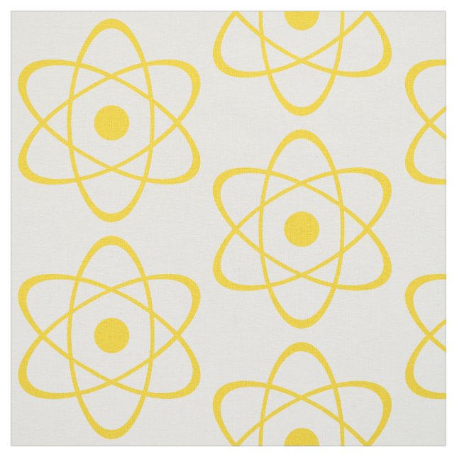 Yellow Atom Symbol Fabric Stoff (Muster)
