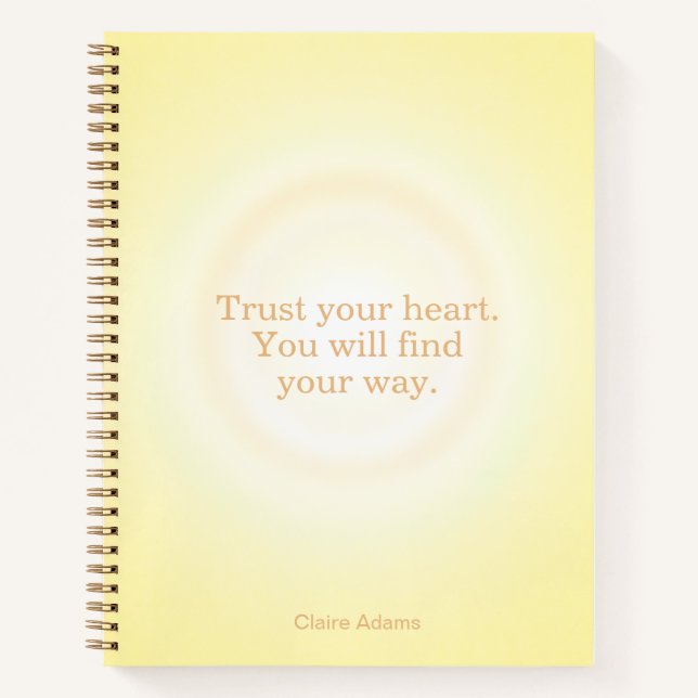 Yellow Aura Message Notebook Notizbuch (Vorderseite)