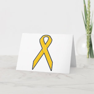 Yellow Awareness Ribbon Karte