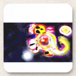 Yellow axolotl fun getränkeuntersetzer