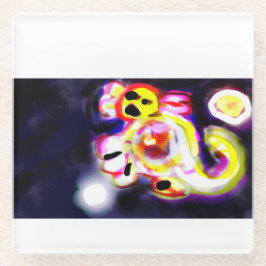 Yellow axolotl fun glasuntersetzer