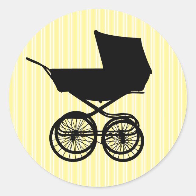 Yellow Baby Buggy Sticker (Vorderseite)