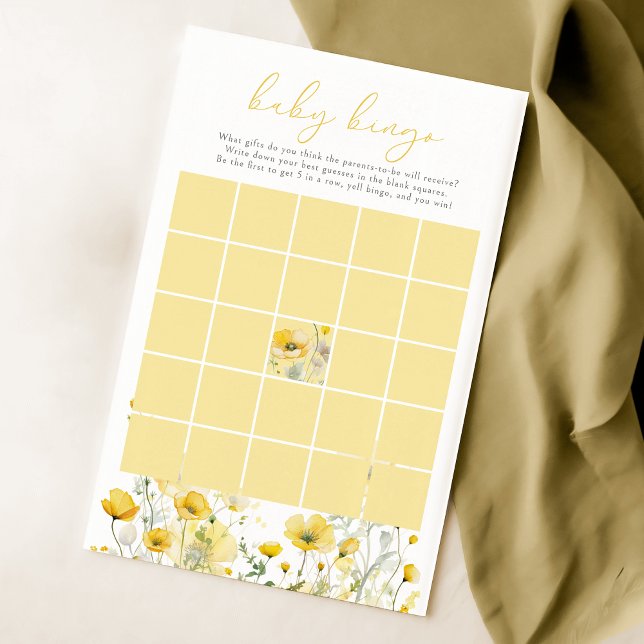 Yellow Baby in Bloom Wildblume Baby Bingo Game (Von Creator hochgeladen)