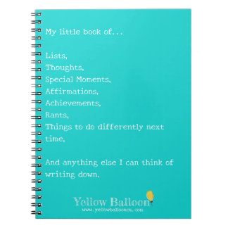 Yellow Balloon Spiral Notebook Notizblock