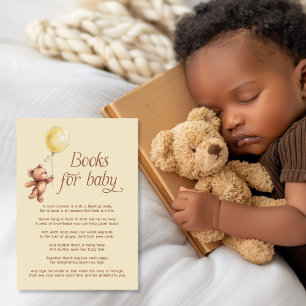 Yellow Balloon Teddy Bear Books for Baby Begleitkarte