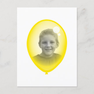 Yellow Balloon Template Postkarte