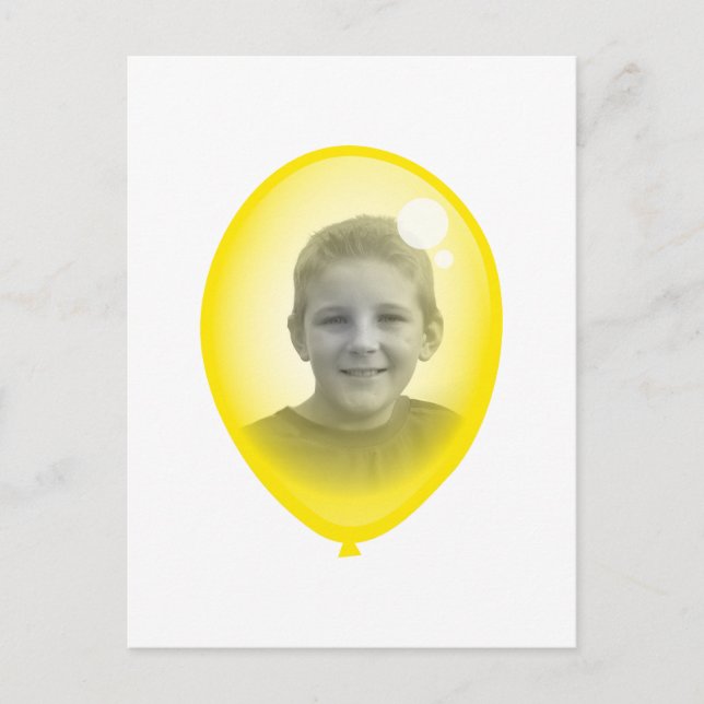 Yellow Balloon Template Postkarte (Vorderseite)
