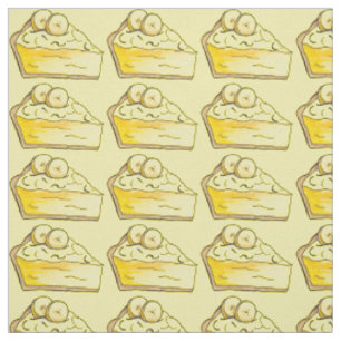Yellow Banana Cream Pie Slice Dessert Backwaren Stoff