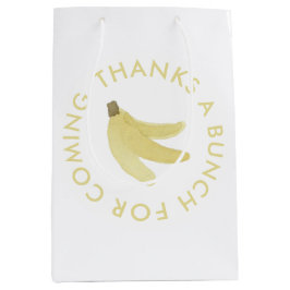 Yellow Banana Party "Danke a Bunch" Gefallen-Tasch Mittlere Geschenktüte