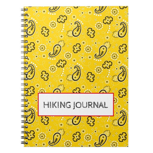 Yellow Bandana Adventure Custom Wanderjournal Fun Notizblock (Vorderseite)