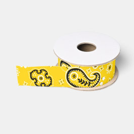 Yellow Bandana Modern Cowboy Gift Wrap Ripsband