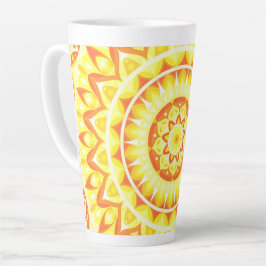 Yellow Base Mandala Milchtasse
