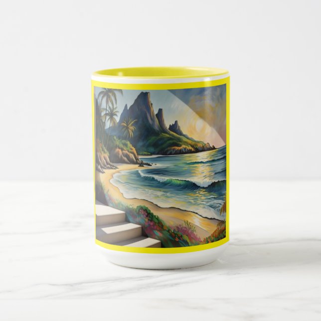 Yellow Beach Sunset Mug (Centre)
