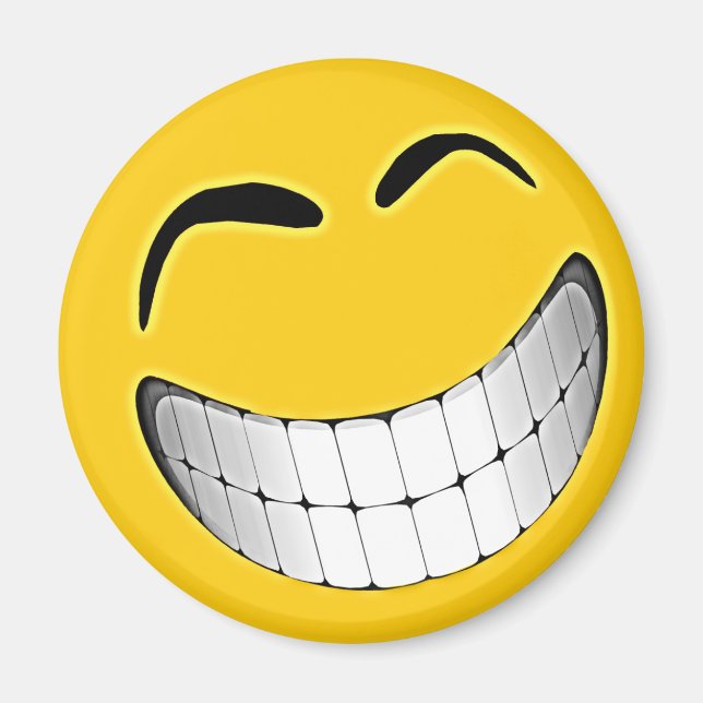 Yellow Big Gres Face Magnet (Vorne)