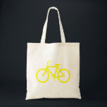 Yellow Bike Line Drawing Tragetasche<br><div class="desc">Einfaches Radsymbol in schwarz und gelb. Wenn Sie eine Textnachricht hinzufügen möchten,  versuchen Sie den Code FFFF00 für den Farbwert.</div>