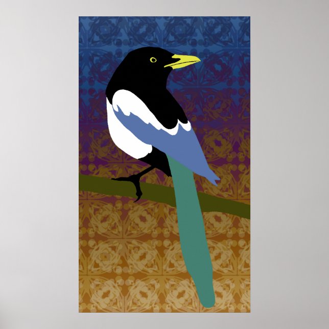 Yellow Billed Magpie Poster (Vorne)
